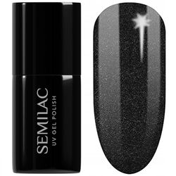 Semilac Vernis à ongles gels semi-permanents UV 394 Sparkling Midnight Date 7ml