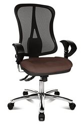 Topstar Head Point SY Chaise de Bureau Ergonomique avec accoudoirs Marron foncé/Noir