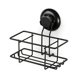 Compactor Bestlock Cestello Doccia da Parete, Fissaggio a Ventosa, Supporta Fino a 6 kg, 16.4 x 10.5 x H.15.5 cm, Black, RAN9786