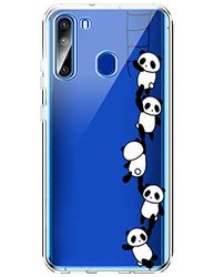 Compatible para Samsung Galaxy A21 Funda Transparente Ultrafina TPU Suave Carcasa Resistente Flexible Diseño Flores Anti Choques y Caídas Antideslizante Case de Silicona para Samsung Galaxy A21.