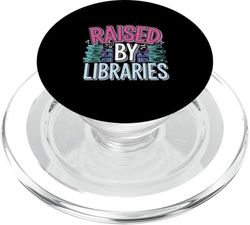 Raised By Libraries Bibliófilo del libro del lector ----- PopSockets PopGrip para MagSafe