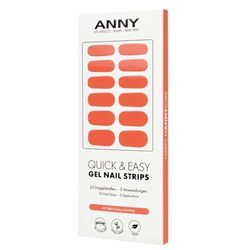 ANNY Gel Nagelremsor – UV nagelfolie för fastsättning med UV-lampa, hållbar och okrossbar, enkel användning, färg: funky monkey – mjuk korallrosa – nr 45