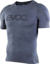 EVOC ENDURO Shirt, koszulka z ochraniaczami (ochraniacze ramion LITESHIELD FLEX, elastyczny materiał S.LEISURE, wentylacja 3D, akcesoria rowerowe można prać w pralce, rozmiar: S), carbon grey