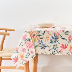 BELUM | Stain Resistant Tablecloth Size 140 x 140 cm - Extra Soft Touch Tablecloth Colour Multicolor - Tablecloth 100% Made in Spain Fabric 100% Organic Cotton - Tablecloth Model 0120-407