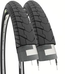 2 banden 26 x 1,75 (47-559) straatbanden, zwart, voor city-motorfiets, fiets, volwassenen