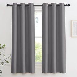 KGORGE Cortinas Opacas, 2 Piezas de Defectos Menores, Cortinas Grises de 42 Pulgadas de Ancho x 45 Pulgadas de Largo, para Sala de Estar, Dormitorio, Cocina, Aislamiento térmico, Bloqueo UV, Cortinas