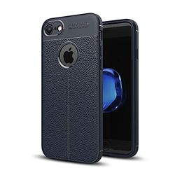 lopolike Hoes voor iPhone 7, zachte TPU-tough-beschermhoes [krasbestendig] [valbeveiliging] voor iPhone 7, blauw