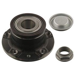 febi bilstein 40016 Wheel Bearing Kit with wheel hub, axle nut and dust cap, pack of one
