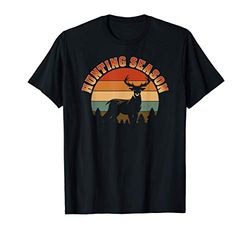 Deer Hunting Buck Hunter Season Elk Sunset Maglietta
