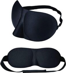 PARENCE - Slaapmasker - Nachtmasker met versteviging en neusklep - Fleece Comfort Masker - 23 x 9 cm