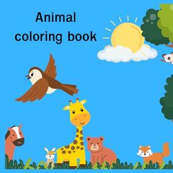 Animal coloring book: Lions and Aquatic Animals, suitable for children ages 4-8 (coloring book for children), paperback