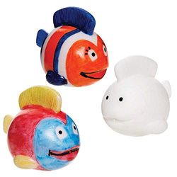 Baker Ross FE327 Pistola de Agua Pez Tropical - Paquete de 6, juguetes de baño para niños