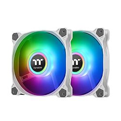 Thermaltake Pure Duo 12 ARGB Sync Radiator Fan (2-Fan Pack)-White, CL-F097-PL12SW-A