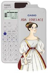 Casio FX-991SP CW, calcolatrice scientifica con Ada Lovelace illustrata da Juliabe, consigliata per il curriculum spagnolo e portoghese, 5 lingue, oltre 560 funzioni, solare, bianco