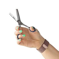 Mikki Doodle, Tijeras de Adelgazamiento de Cara y Pata de Cachorro, Hoja semivexa Afilada y Duradera, Dientes en Forma de V, Tornillo de tensión Ajustable para Control y precisión, 12,7 cm
