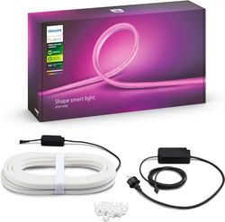 Philips Hue White and Color Ambiance Striscia LED Smart, per Esterni e Interni, Bluetooh, Alimentatore Incluso, 39.5W, 5m