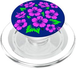Flor de hibisco magenta rosa fuerte floración paraíso formas manía PopSockets PopGrip para MagSafe