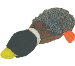 Dehner Hondenspeelgoed Donald, met eendengeluid, ca. 30 x 11 cm, pluche, zwart/bruin