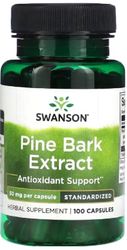 Swanson - Pine Bark Extract, 50mg | Antioxidant and Circulatory Support - 100 Capsules
