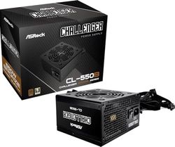 4 x voeding ASROCK CL-550B, PSU, 550 W, 80 Plus Brons, 120 mm, Active PFC, PCI-E (6+2 pins) x4, SATA (5-polig)