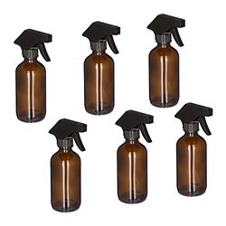 Relaxdays sprayflaska glas, brun, 6-pack