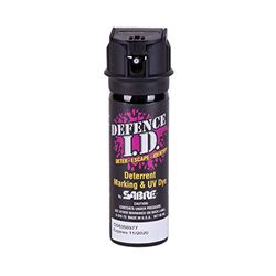 SABRE UK Legal Tactical Self-Defence Spray (66ml, 20 Bursts, 3.6m Range) - Criminal Identification Formula with UV & Purple Marking Dye, Flip Top Safety, Quick Access