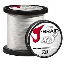 DAIWA Braided Linha trançada J-BRAIDX8, unissexo, branco, 65 LB