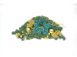 DUE ESSE CHRISTMAS SRL Verde/Oro Puerta Bigote 60 cm , como se Muestra en la Imagen, Talla única