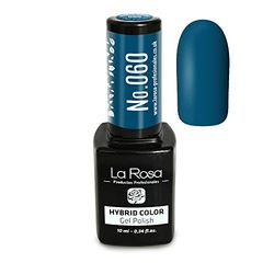 LA ROSA Hybrid Gel Nail Polish – Colour 060 Sea | UV LED System | Long Lasting & Chip Resistant | Gel Nail Manicure Pedicure Art | For Home & Professional Use
