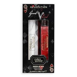 Revolution Beauty, Disney's Alice in Wonderland x Revolution The Queens Duo de Labios, Maquillaje de Labios para Disfraz de Halloween, Vegano & Libre de Crueldad