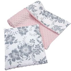 Medi Partners Couverture bébé avec Oreiller 100% Coton Minky pour Enfants Bilatéral 75x100 + 35x30cm Ensemble Multifonctionnel pour Un lit
