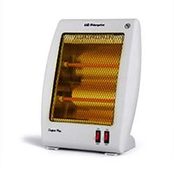 Orbegozo BP 5000 Kwarts-warmtestraler met 2 standen (400 W en 800 W), twee kwartsverwarmingsstaven en design in wit