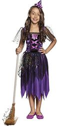 Boland 78126 Costume de sorcière Scintillante pour Enfant 10-12 Ans Violet/Noir