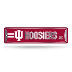 Rico Industries NCAA Indiana Hoosiers - Letrero de calle de metal de 4 x 15 pulgadas, decoración del hogar, dormitorio, oficina, cueva de hombre