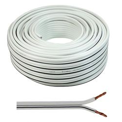 Cabo para altifalante (2 unidades, 4,00 mm², 25 m), branco