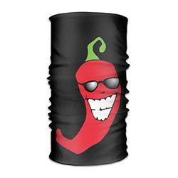 Män & Kvinnor röda Chile Pepper Sport & Casual 12-i-1 bandanna hörlurar halsduk wrap hals gaiters huvudband hjälm foder balaclava för löpning, yoga, vandring, 5, One size