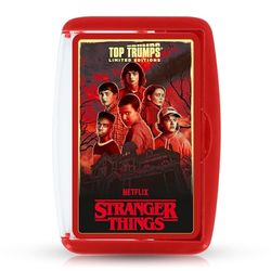 Top Trumps Stranger Things gra karciana, gry rodzinne dla dzieci i dorosłych, gry edukacyjne, gry karciane dla dzieci od 2 graczy, gry wojenne dla dzieci