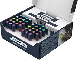 Scneider Twinmarker Paint-It 040 - Set di pennelli e pennelli rotondi V1, 52 pezzi