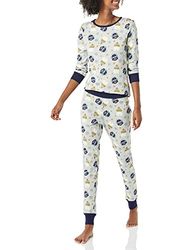 Amazon Essentials Disney | Marvel | Star Wars Conjuntos de Pijama Ceñidos de Algodón Mujer, Star Wars Winter - Womens Snug-fit, XL