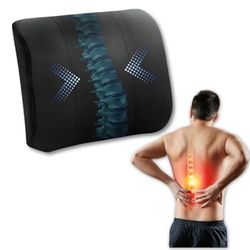 Mobiclinic, Cojín Lumbar postural, Viscoelástico, Anatómico, Cómodo, Ergonómico, Evita molestias causadas por Malas posturas o Problemas lumbares, para sillas, Sillones, Asientos de Coche, Negro