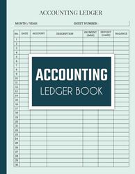 Accounting Ledger Book: Simple Accounting Ledger for Bookkeeping | Income and Expense Log Book For Small Business, Personal Finance