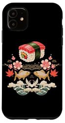 Japan Art Gold Fish Sushi Japanese Food Case for iPhone 11