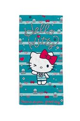 hermet, Telo Mare Hello Kitty, 70x140 cm, Asciugamano da Spiaggia o Piscina, 100% Morbido Cotone, Pratico e Leggero