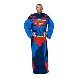 DC Comics Comfortabele deken met mouwen, Action Superman, volwassen - 48 x 71 inch