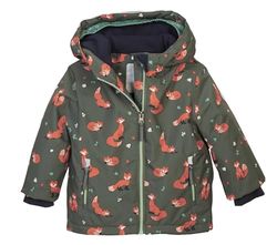 first instinct by killtec Giacca da sci per bambini, con cappuccio e paraneve FISW 29 MNS SKI JCKT, colore muschio, 86/92, 42138-000