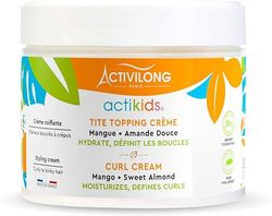 ACTIVILONG - Tite Topping Crème Actikids - Cheveux Bouclés À Crépus - Dès 3 ans - Amande Douce Et Mangue - 98% D'Ingrédients Naturels - Vegan - Parfum Hypoallergénique - Made In France - 300ml