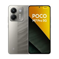 POCO M7 Pro 5G Smartphone – 12GB+256GB, 6.67" FHD+ Display, 64MP AI Camera, MediaTek Processor, 5000mAh Battery, 33W Fast Charging, Dual SIM – Sliver