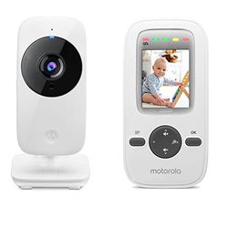 Motorola Nursery VM481 - Video-babyfoon met draagbare ouderunit, microfoon met hoge gevoeligheid, infrarood nachtzicht, digitale zoom,zilver