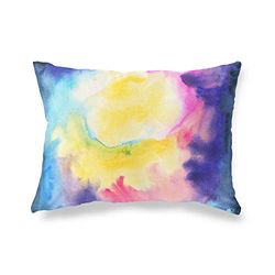 BonaMaison Fundas para Cojínes, Tema Acuarela Funda de Almohada para Sofá Coche Silla Oficina Cama Decorativa Moderna Decoración del Hogar, 35x50 Cm - Diseñado y Fabricado en Turquía