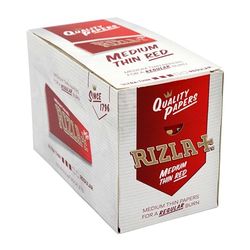 RIZLA REGULAR RED ROLLING PAPER - FULL BOX OF 100 BOOKLETS